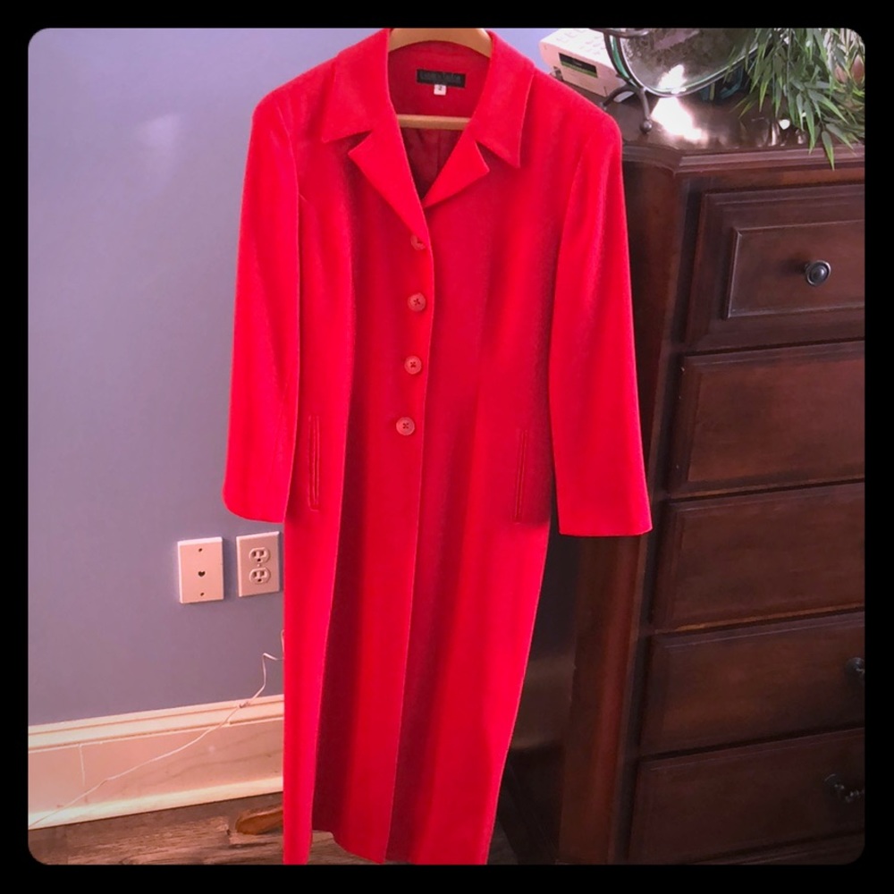 Long Red Vintage Lauren Taylor Jacket
